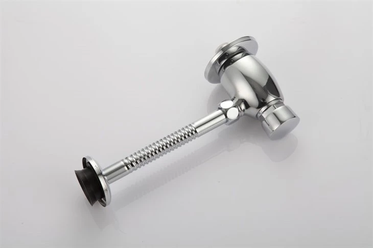 Push button urinal flush valve