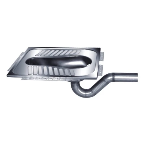 Stainless Steel Squatting Pan With S Trap